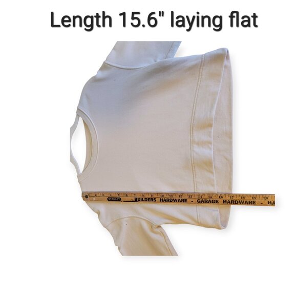 KOTN Cream Cropped Crewneck Sweatshirt Size M - Picture 6 of 9